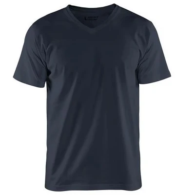Image de T Shirt col en V marine foncé