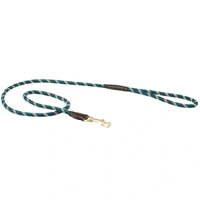 Afbeelding van Weatherbeeta Dog Lead Rope Leather Hunter Green/Brown 120cm