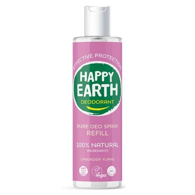 Afbeelding van 1+1 gratis: Happy Earth 100% Natuurlijke Deo Spray Navulling Lavender Ylang 300 ml