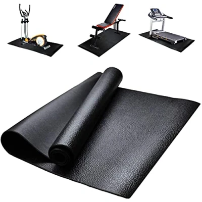 Afbeelding van Loopbandmat, vloerbeschermer, fitnessapparatuur en trainingsmat, antislip schokbestendige vloerbeschermmat voor loopbanden, cycli, roeiers, crosstrainers andere fitnessapparatuur, 180x80cm