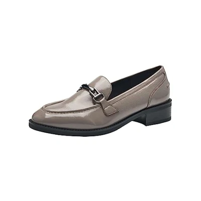 Afbeelding van Tamaris Instappers, Dames, Maat: 37, Taupe patent Kunststof