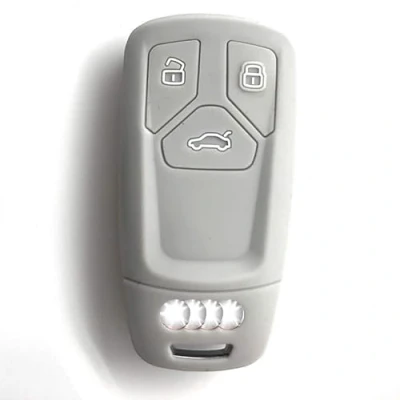 Afbeelding van Nordecco Coque de clé en silicone pour Audi A3 A4 A5 A6 A7 Q2 Q3 Q5 RS4 RS5 RS6 SQ7 Q7 A8 TT SLINE sans (gris)