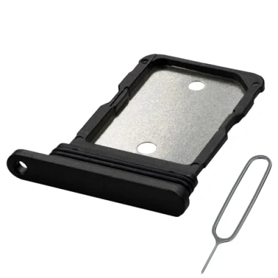 Afbeelding van MMOBIEL Dual Simkaart Houder Compatibel met Google Pixel 7a Sim Tray Dubbele Simkaarthouder Vervanging Card Incl. Pin en Waterdichte Rubberen Ring Zwart