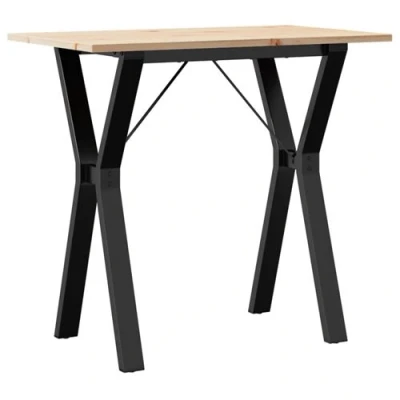 Afbeelding van vidaXL Eettafel Y frame 80x50x75 cm massief grenenhout en gietijzer