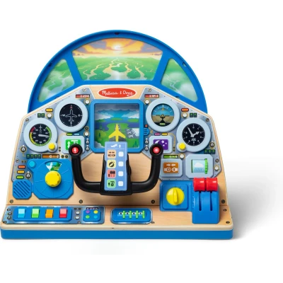 Afbeelding van Melissa &amp; Doug Interactief dashboard voor vliegtuigpiloten, houten speelgoed jongens en meisjes vanaf 3 jaar