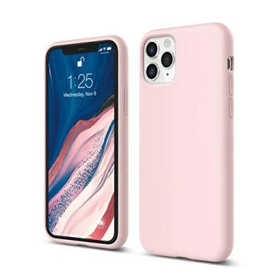 Afbeelding van elago Liquid Silicone Case, compatibel met iPhone 11 Pro, hoes (5,8 inch), siliconen telefoonhoes, rondom bescherming: 3 laags beschermhoes (roze)