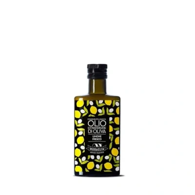 Afbeelding van Frantoio Muraglia Glazen fles met extra vierge olijfolie, citroensmaak, 200 ml