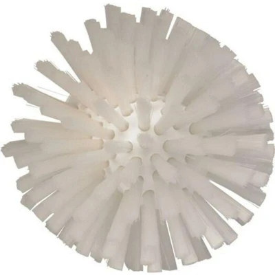 Image de VIKAN 70355 Tête de brosse pour tuyaux, Ø135 mm, polyester, moyen, blanc 7035/5