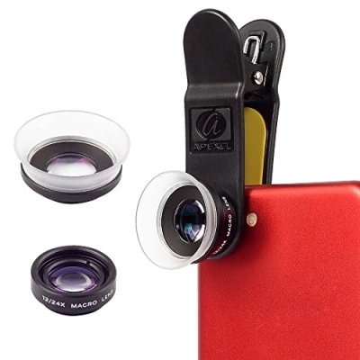 Afbeelding van Apexel Macro Lens 2 in 1 12x 24x Mobiele Camera voor Iphone Samsung HTC Xiaomi Android Smartphones