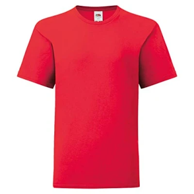 Afbeelding van Fruit of the Loom Kids Iconic T Shirt, Rot, 128