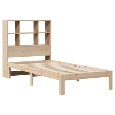 Afbeelding van vidaXL Bed met boekenkast zonder matras massief grenenhout 90x190 cm