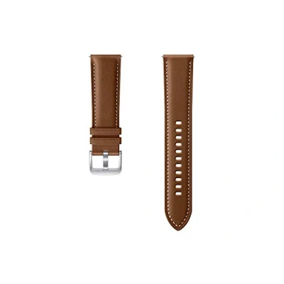 Afbeelding van Samsung leren bandje Galaxy Watch 3 (45mm) Bruin