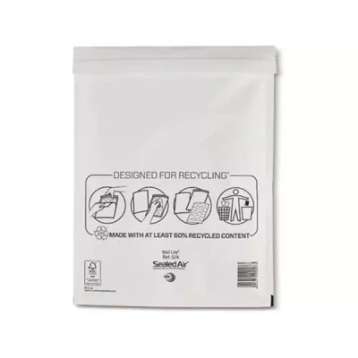 Afbeelding van Mail Lite Luchtkussenenveloppen, Wit, G/4, 240 X 330 Mm, Doos Van 50 Stuks Enveloppen