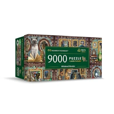 Afbeelding van Trefl Prime UFT puzzel: Whiskered Wonders 9000 stukjes, Lisa Parker, grote puzzel, dikste karton, biologisch, eco, vrije tijd voor volwassenen en kinderen vanaf 12 jaar