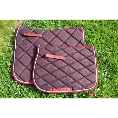 Afbeelding van HB Zadeldekje Sparkling Glitter Springen Burgundy Full Agradi.be
