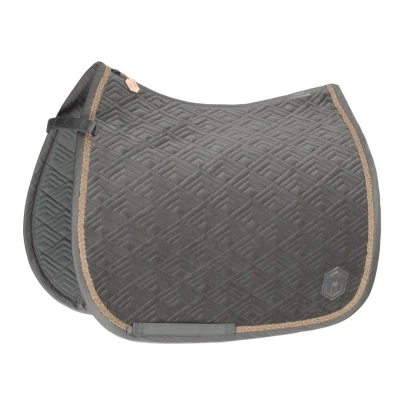 Image de Eskadron Tapis de Selle Heritage Velvet Dressage Earl Grey Poney
