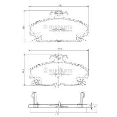 Afbeelding van Nipparts Remblokset J3604031