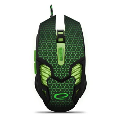 Image de Esperanza MX207 COBRA Souris pour droitiers optique 6 boutons filaire USB vert