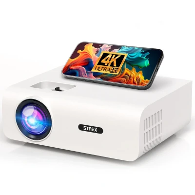 Afbeelding van Strex Beamer 1080P Full HD 15000 Lumen Draadloos Streamen WiFi Bluetooth Mini