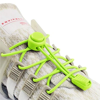 Afbeelding van Inmaker veters zonder strikken voor kinderen en volwassenen, elastische gymschoenen, ronde veters, geel