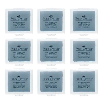 Afbeelding van Faber Castell 205051 Art Eraser 127220 boetseergum, 9 stuks, grijs