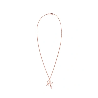 Afbeelding van Elli Cross FISH Symbol Ketting Rose goldcoloured, Dames, Maat: 45, gold coloured