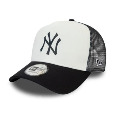 Afbeelding van New Era York Yankees Frame verstelbaar Trucker Cap Diamond Era, White Blue