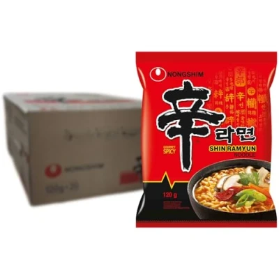 Image de NONGSHIM Lot de 20 pâtes instantanées Shin Ramyun (20 x 120 g)