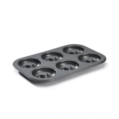 Afbeelding van De Buyer Plaat met 6 mini Savarins Ø 8 cm 31,5 x 21,5 2,2 471206
