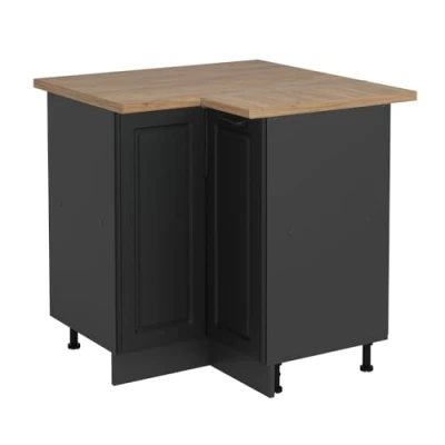 Afbeelding van Vicco Hoekkast R Line, Antraciet landhuis/Antraciet, 75.6 cm , WB Eik