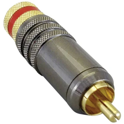 Afbeelding van TRU COMPONENTS 1582678 Cinch connector Stekker, recht Aantal polen: 2 Rood 1 stuk(s)
