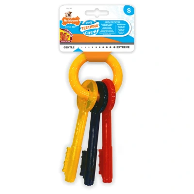 Afbeelding van Nylabone Puppy Chew Bijtsleutels Baconsmaak TOT 11 KG (103036)