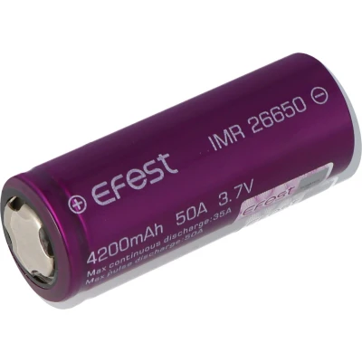 Afbeelding van Efest Purple IMR26650 met 4200 mAh, 3,7 V, Li ionbatterij (hoge afvoer)
