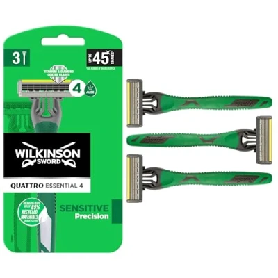 Afbeelding van Wilkinson Wegwerpmesjes Quattro Titanium Sensitive 3 stuks