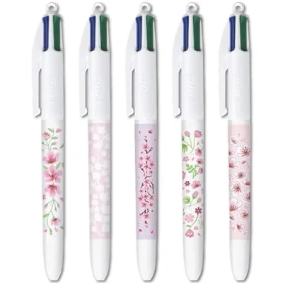Afbeelding van Bic 4 Colours Décor Limited Edition, balpen, medium, klassieke inktkleuren balpen