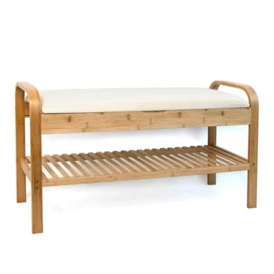 Afbeelding van Schoenenbank Vinthera Moa Beige Hout 90 x 33 50 cm