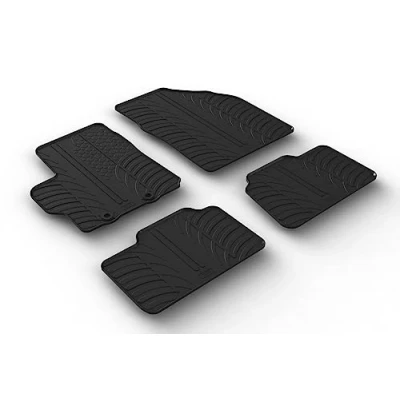 Afbeelding van Gledring 0879 Vloermatset Rubber voor en achter 4 zwart