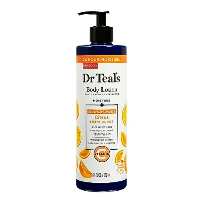 Afbeelding van Dr. Teal&#039;s, Body Lotion Moisture Plus, Glow And Radiant, Citrus Essential Oils Vitamin C, 532 ml