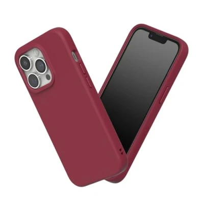 Afbeelding van RHINOSHIELD Hoesje compatibel met [iPhone 14 Pro Max] SolidSuit dunne hoes schokabsorberende technologie en premium matte afwerking bordeauxrood