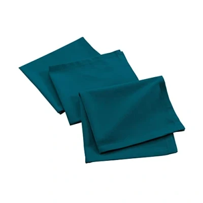 Afbeelding van douceur d&#039;intérieur, 3 servetten (40 x 40 cm) Mistral eendenblauw, gerecycled katoen