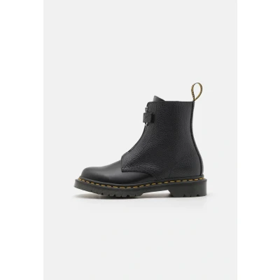 Afbeelding van Dr. Martens 1460 Pascal ZIP Enkellaarsjes met plateauzool, Dames, Maat: 37, Black Leer