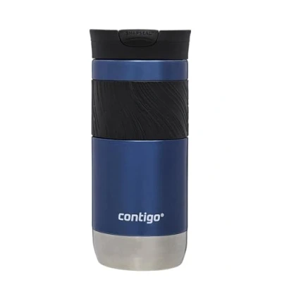 Afbeelding van Contigo Byron 2.0 Thermosbeker van roestvrij staal met druksluiting, 100% lekvrij, vaatwasmachinebestendig, BPA vrij, houdt dranken tot 6 uur warm, 470 ml