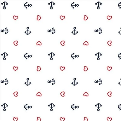 Afbeelding van Ambiente Anchor Heart White papieren servetten