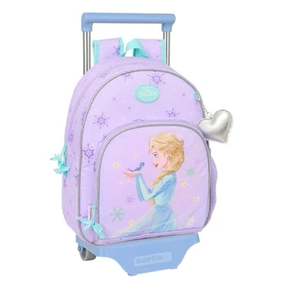 Afbeelding van Schoolrugzak met Wielen Frozen Spirit Lila 28 x 34 10 cm