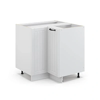 Afbeelding van Vicco Hoekkast Fame Line, Wit Landhuis/Wit, 80.5 cm zonder werkblad