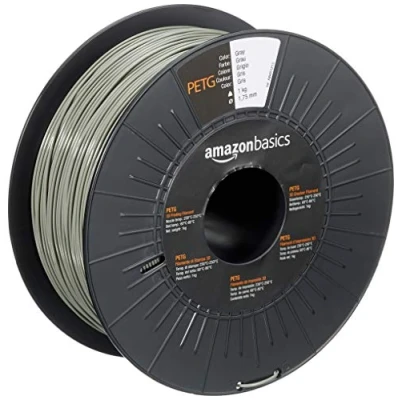Afbeelding van Amazon Basics PETG filament voor 3D printer, 1,75 mm, grijs, 1 kg spoel