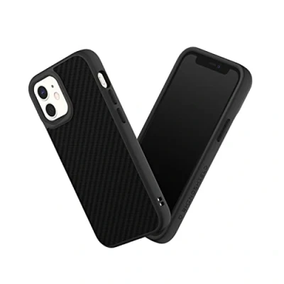 Afbeelding van RHINOSHIELD SolidSuit beschermhoes compatibel met [iPhone 12 Mini] dun hoesje schokabsorberende technologie en premium matte afwerking, verwisselbare fotolens contour koolstofvezel