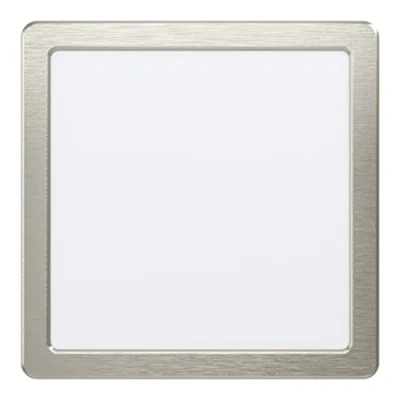 Afbeelding van EGLO Fueva 5 Inbouw ledspot, diameter: 21,6 cm, ledspot van staal met een kunststof verlichtingsoppervlak, inbouwspot in nikkel mat, wit, vlakke led, lage inbouwdiepte 26 mm, neutraal wit