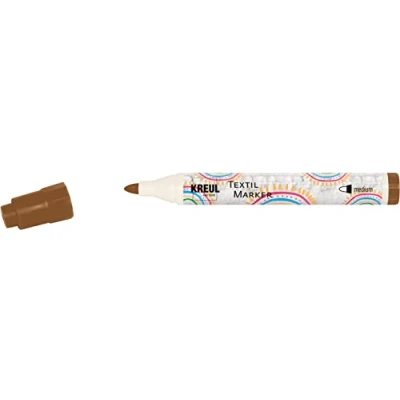Afbeelding van Kreul, Marker, Textielmarker JAVANA &quot;texi m&quot;x medium&quot;, bruin (Bruin, 4 mm, 1 x)