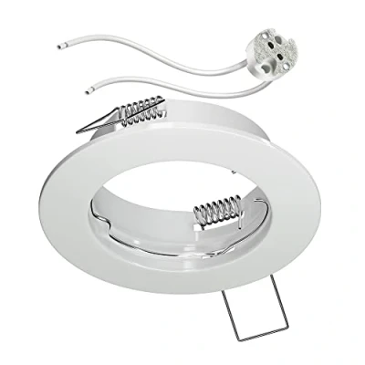 Afbeelding van ledscom.de FERE Plafondmontageframe, rond, glanzend wit (led/halogeen/MR16/50 mm) incl. GU5.3 fitting